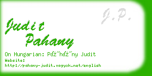 judit pahany business card